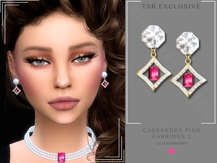 Cassandra Pink Earrings 2