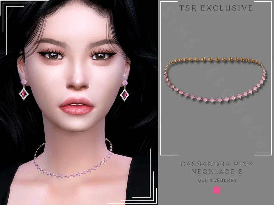 Cassandra Pink Necklace v2