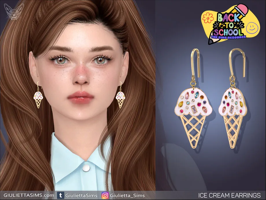 Back To School - Ice Cream Earrings