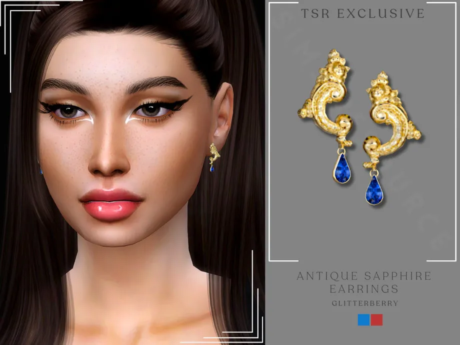 Sapphire Antique Earring