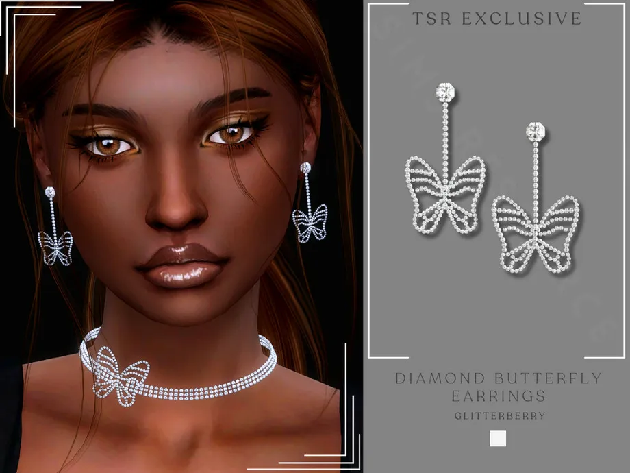 Diamond Butterfly Earrings