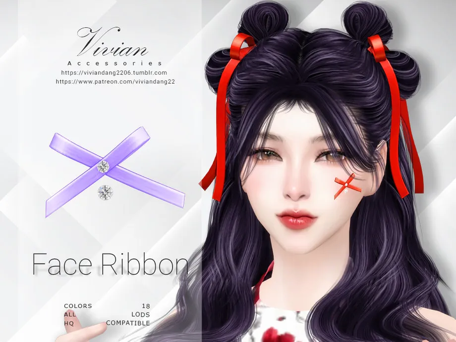 Face Ribbon - Earring