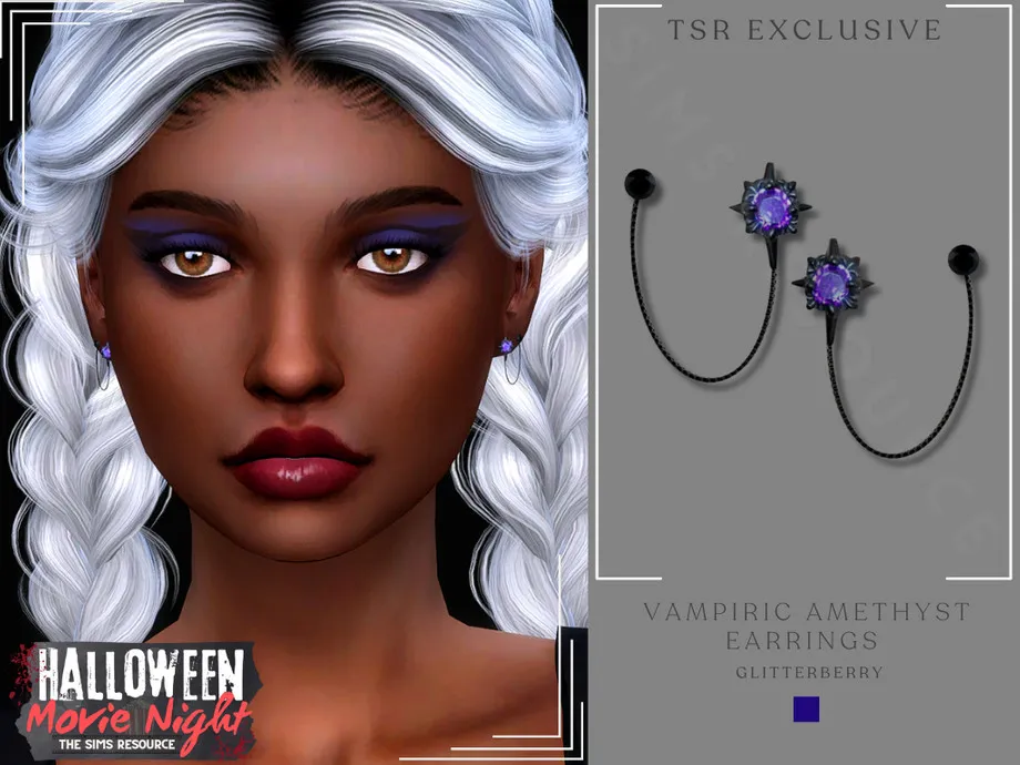 Vampiric Amethyst Earrings