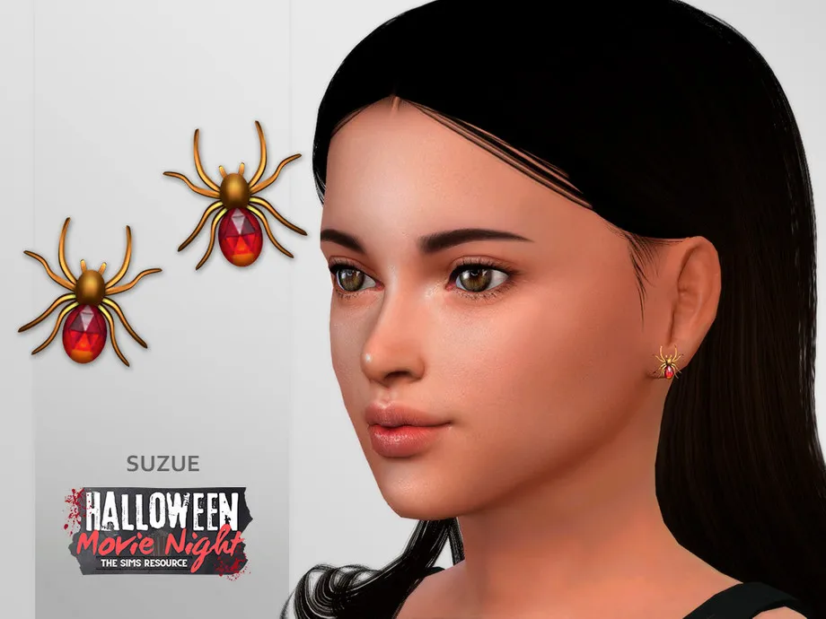 Halloween Spider Earrings Child