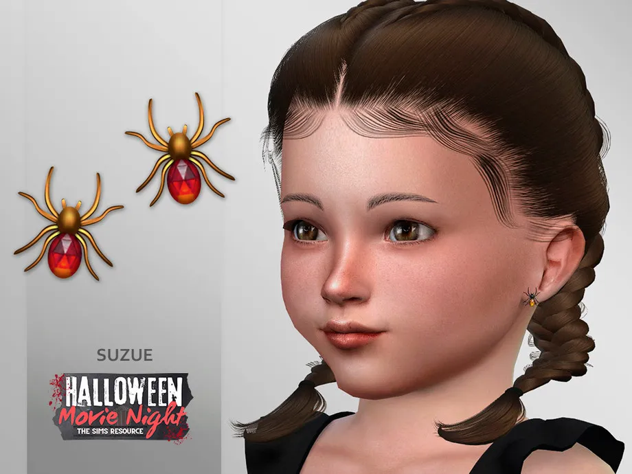 Halloween Spider Earrings Toddler