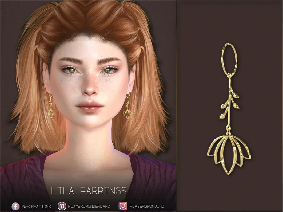Lila Flower Earrings