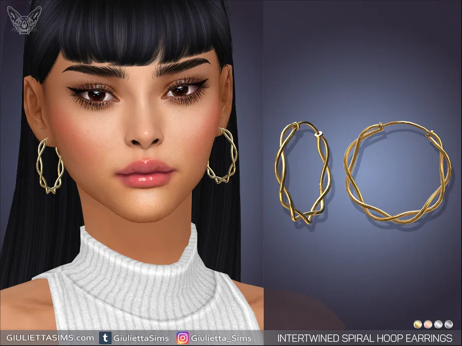 Intertwined Spiral Hoop Earrings