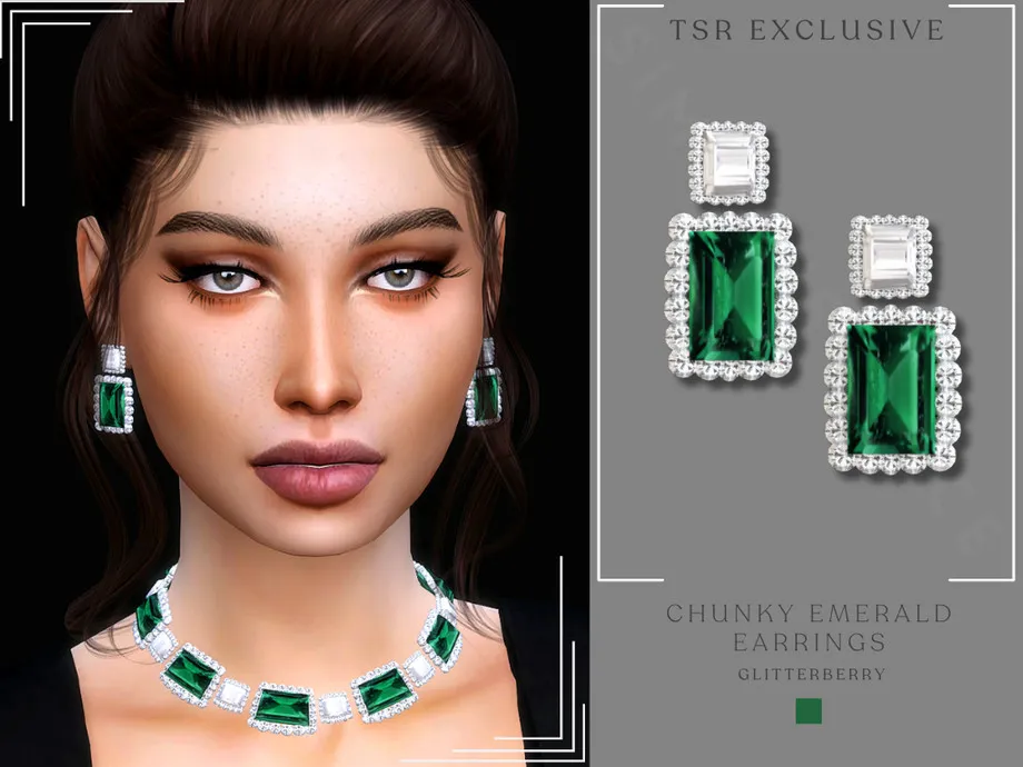 Chunky Emerald Earrings