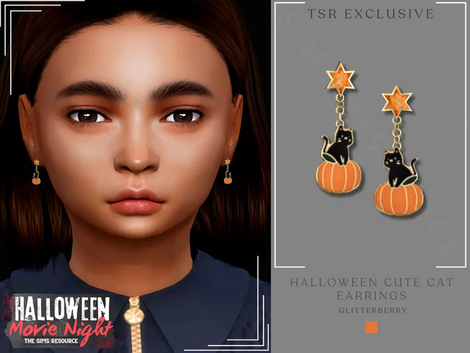 Halloween Cute Cat Earrings- Child Version