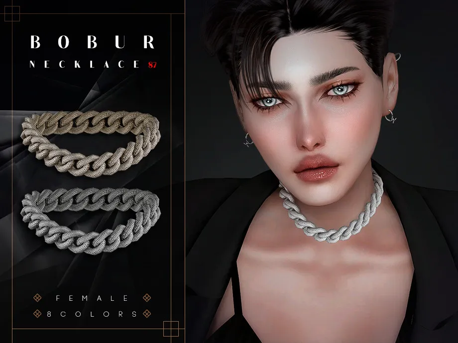 Bobur Necklace 87 with slider.package