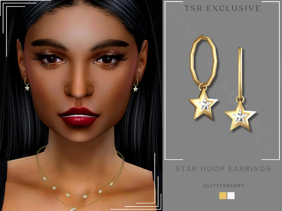 Star Hoop Earrings