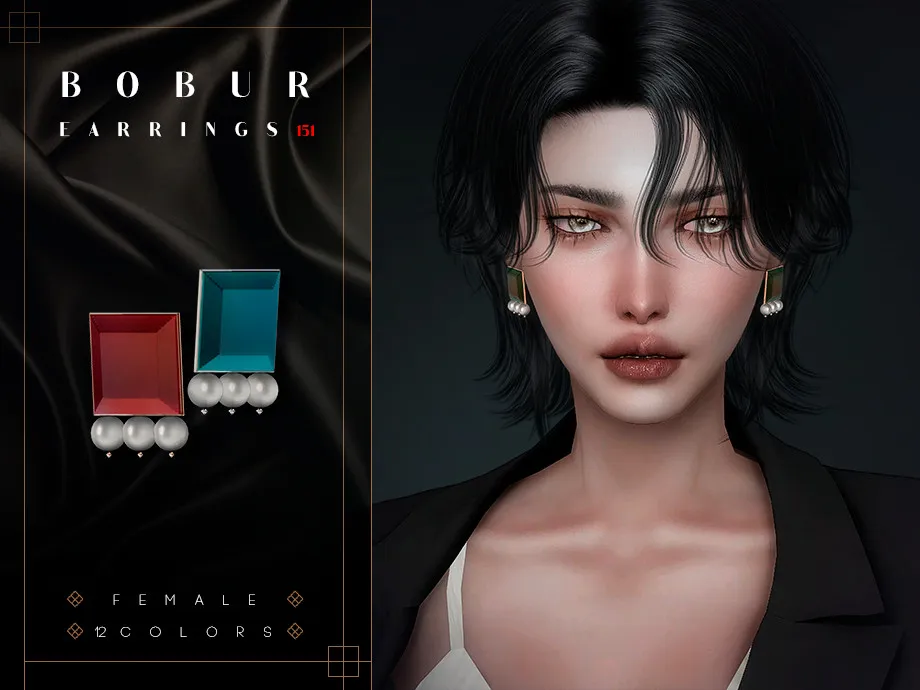 Gemstone pearl earrings