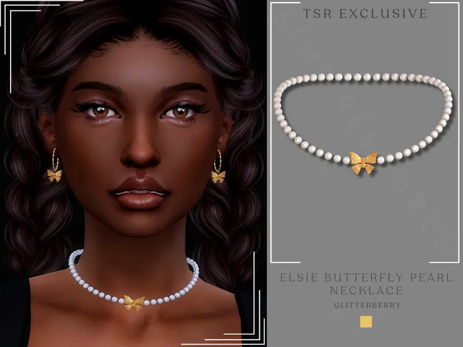 Elsie Pearl Butterfly Necklace