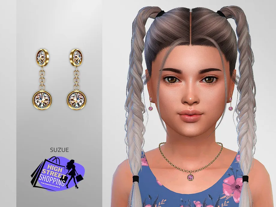 High Street Shopping- Jewel Earrings Child