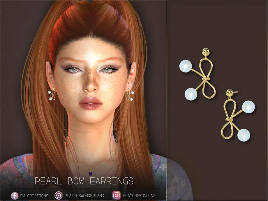 Pearl Bow Earrings