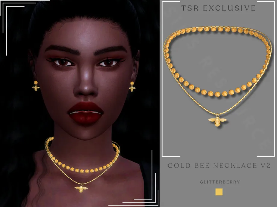 Gold Bee Necklace v2