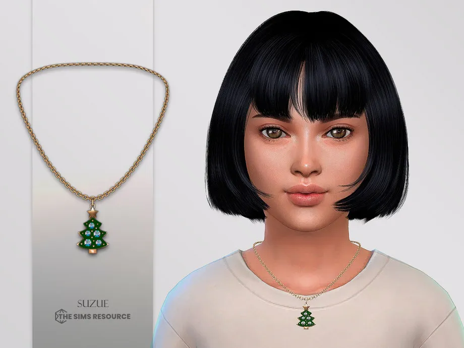 Christmas Tree Necklace Child