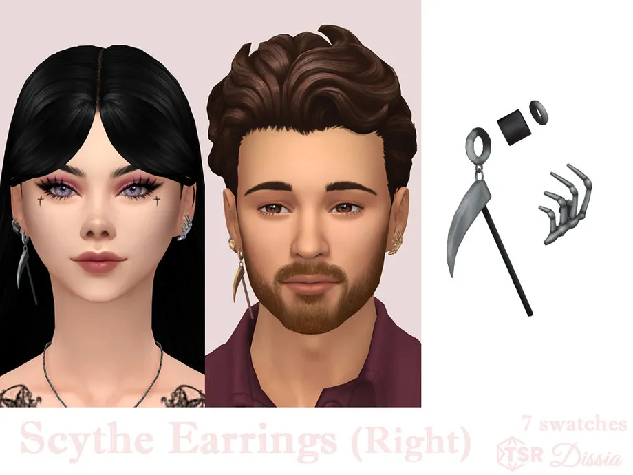 Scythe Earrings (Right Ear)