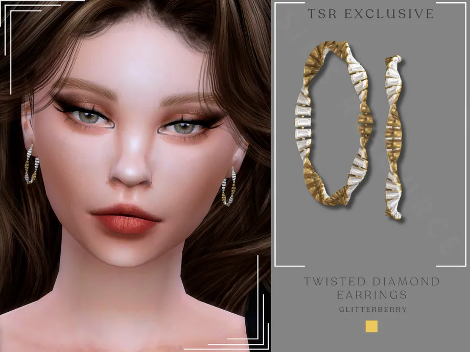 Twisted Diamond Earrings