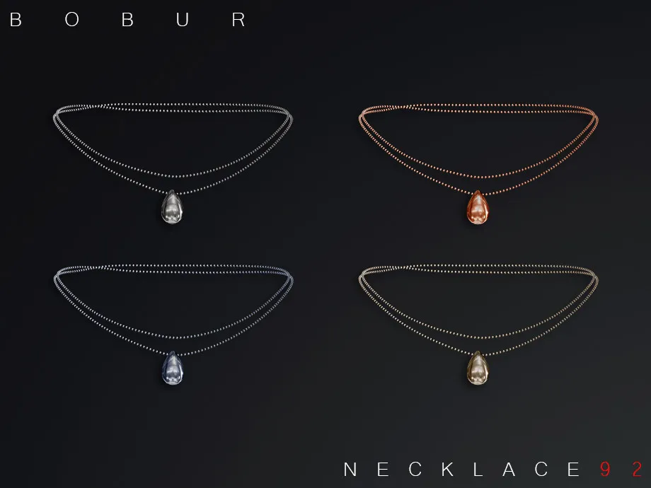 Double necklace with pendant