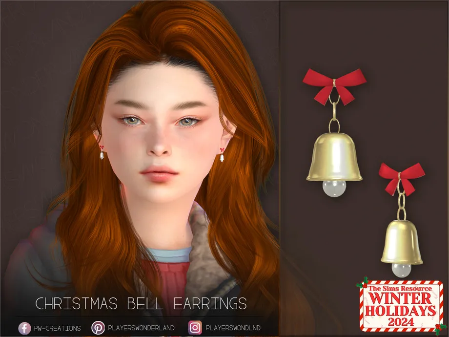 Christmas Bell Earrings Kids