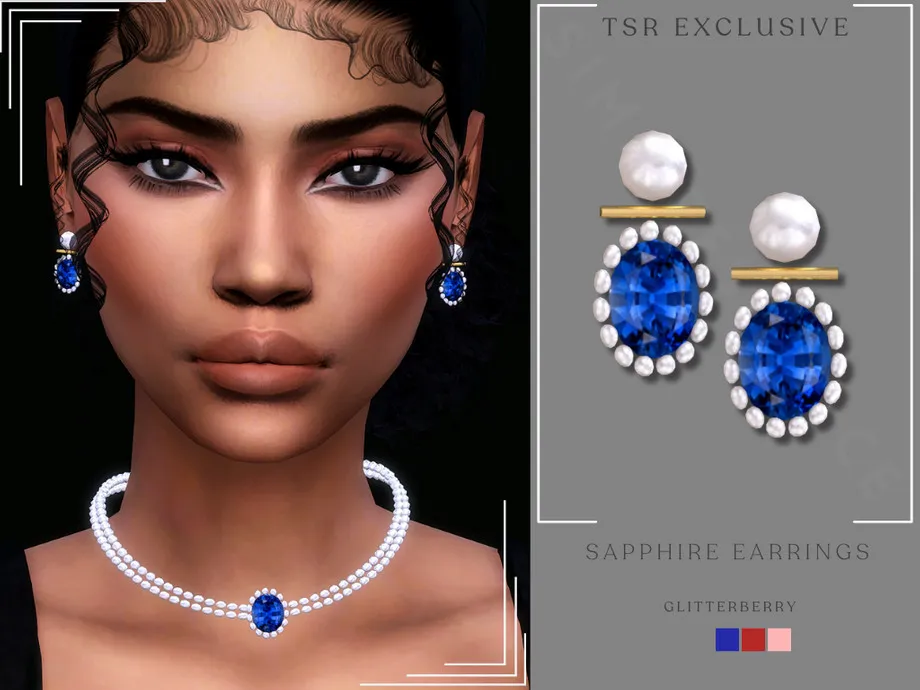 Sapphire Pearl Earrings
