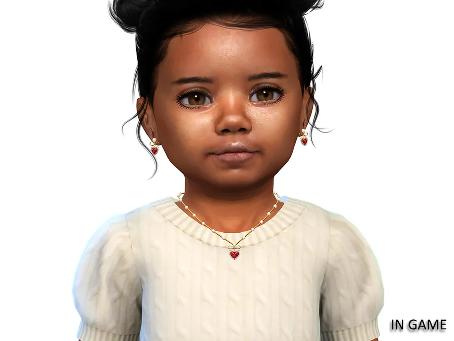 Christmas Heart Earrings for toddler