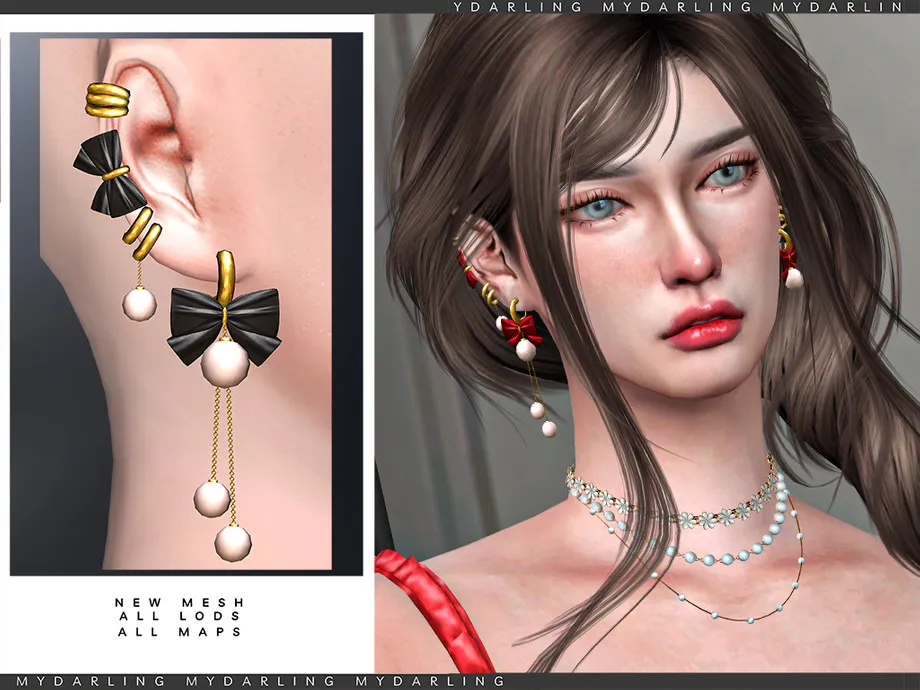 Women's bow earring n0023