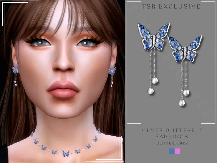 Silver Butterfly Earrings