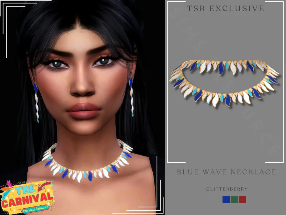 Carnival - Blue Wave Necklace