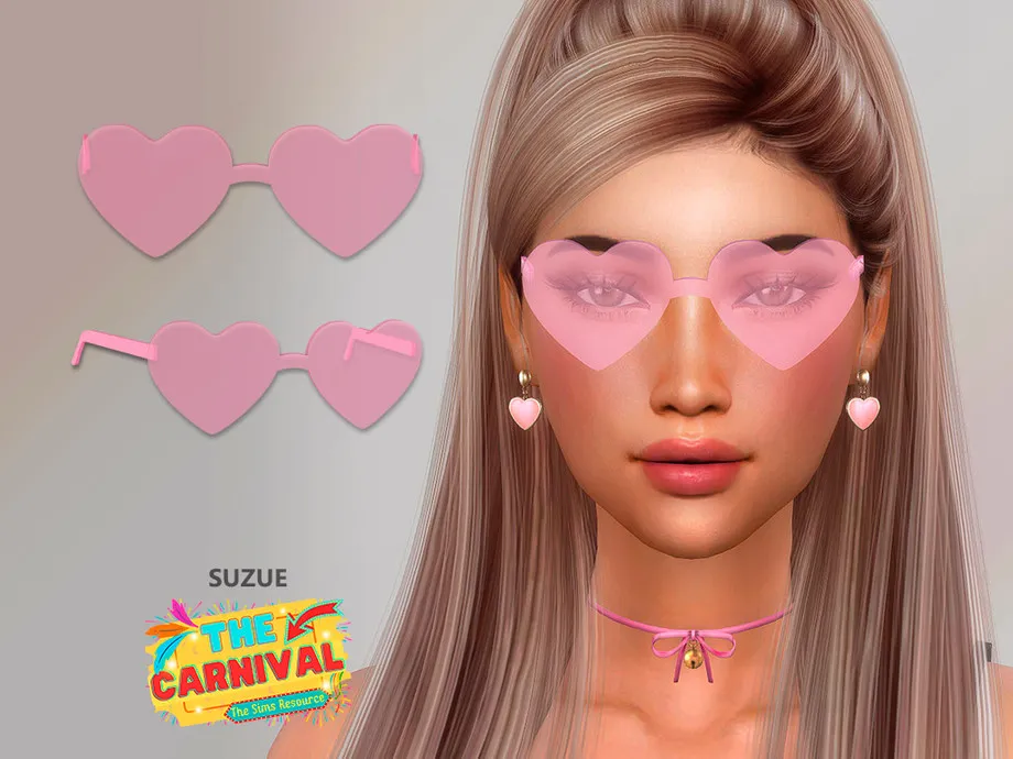 Carnival Cute Heart Glasses