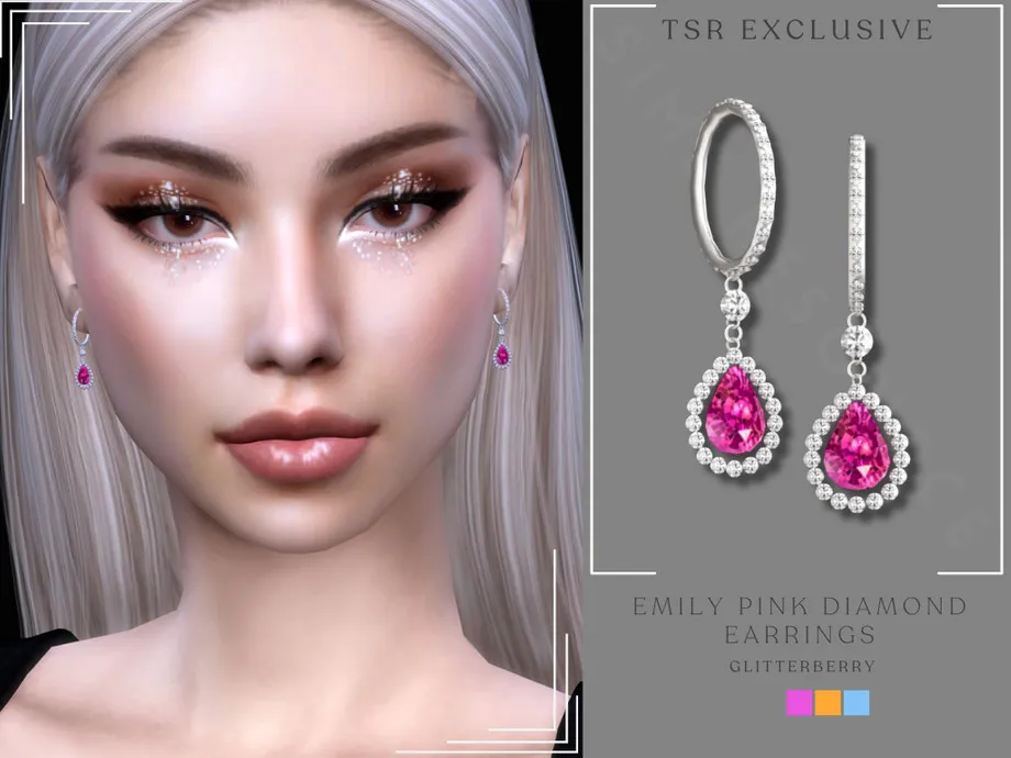 Emily Pink Diamond Earrings