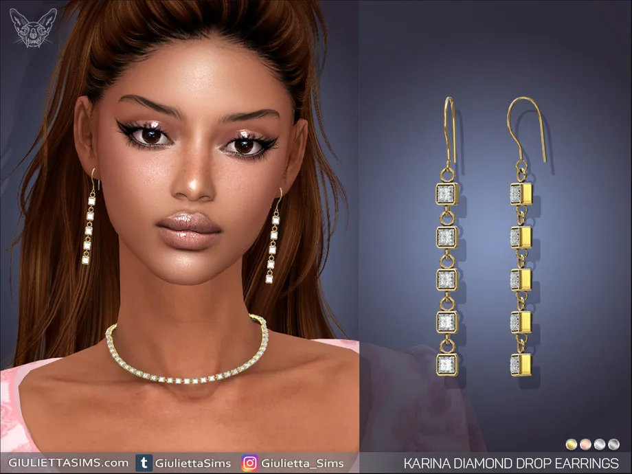 Karina Diamond Drop Earrings