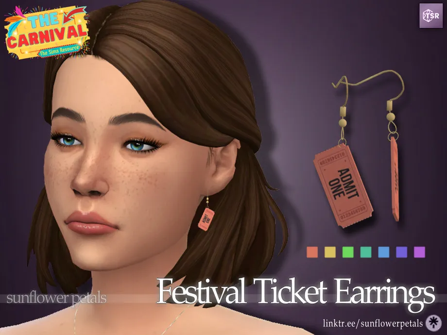 Festival Ticket Earrings