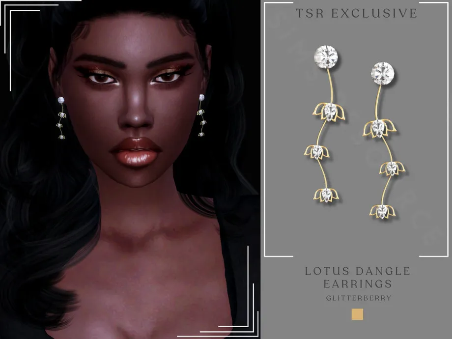 Lotus Dangle Earrings