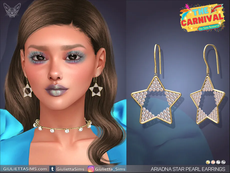 Carnival - Ariadna Star Pearl Earrings