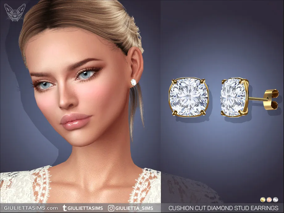 w-920h-690-3737006.jpg Cushion Cut Diamond Stud Earrings - Image 1