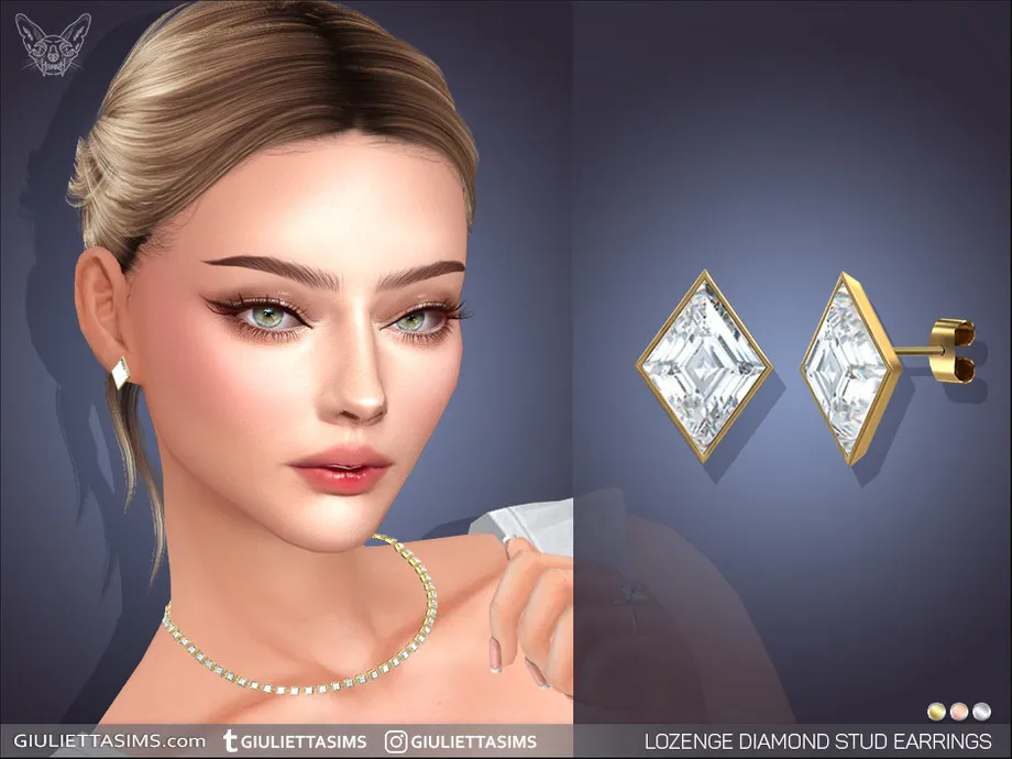 w-920h-690-3744153.jpg Lozenge Cut Diamond Stud Earrings - Image 1