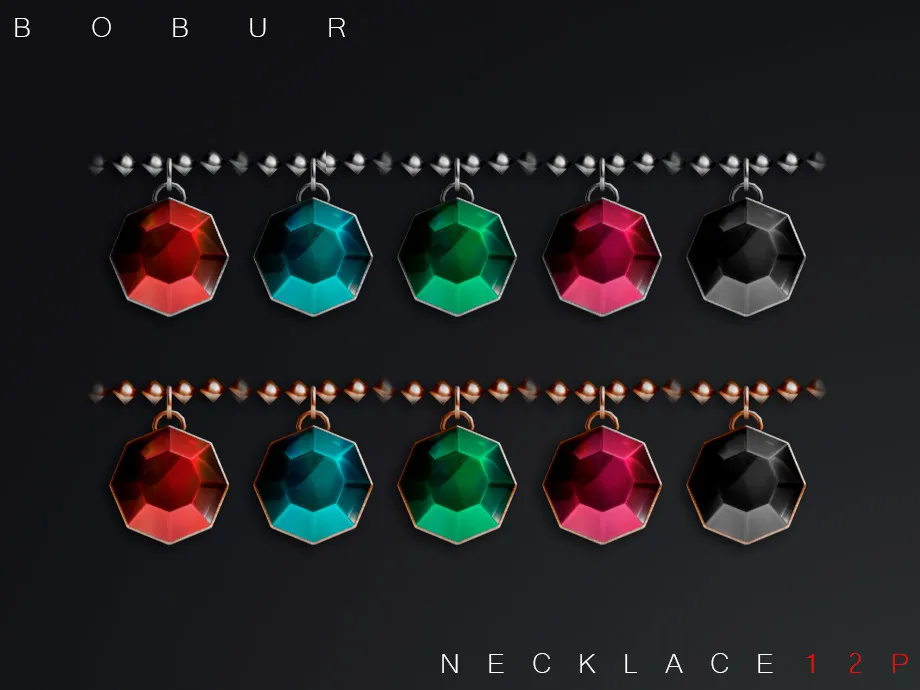 (Patreon) Necklace with precious stones