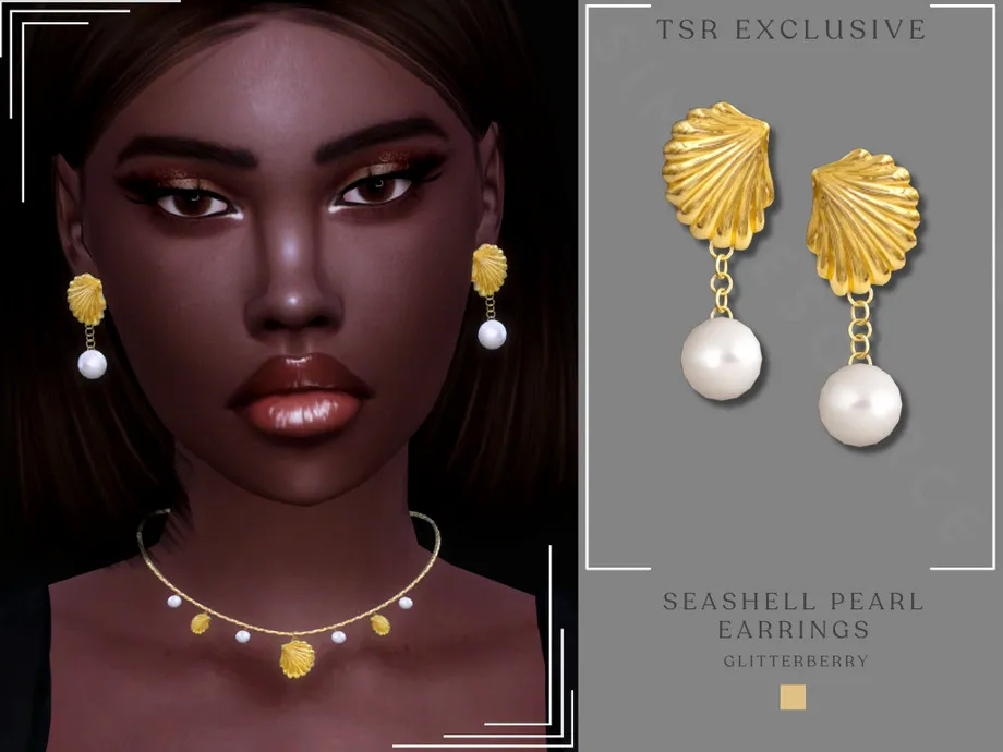Seashell Pearl Earrings