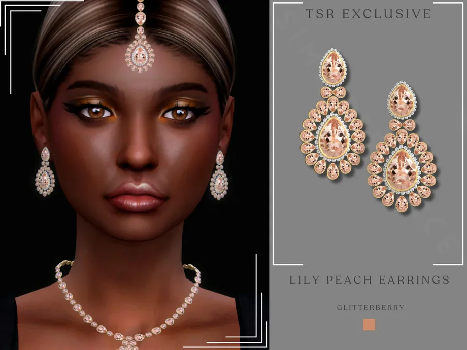 Lily Peach Earrings