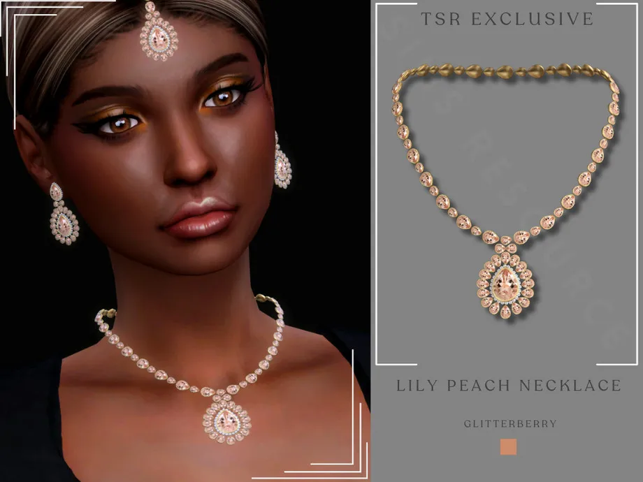 Lily Peach Necklace