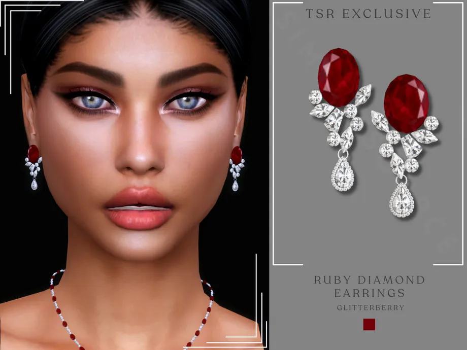Ruby Diamond Earrings