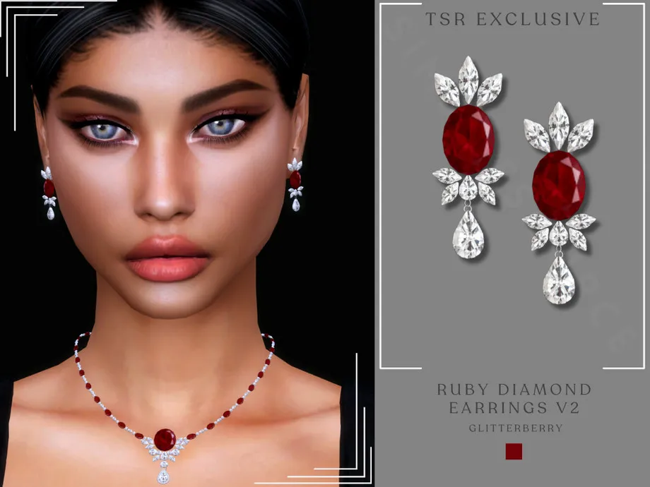Ruby Diamond Earrings v2