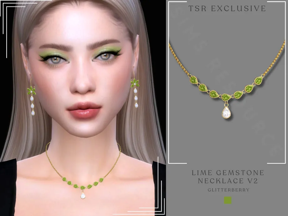 Lime Gemstone Necklace v2