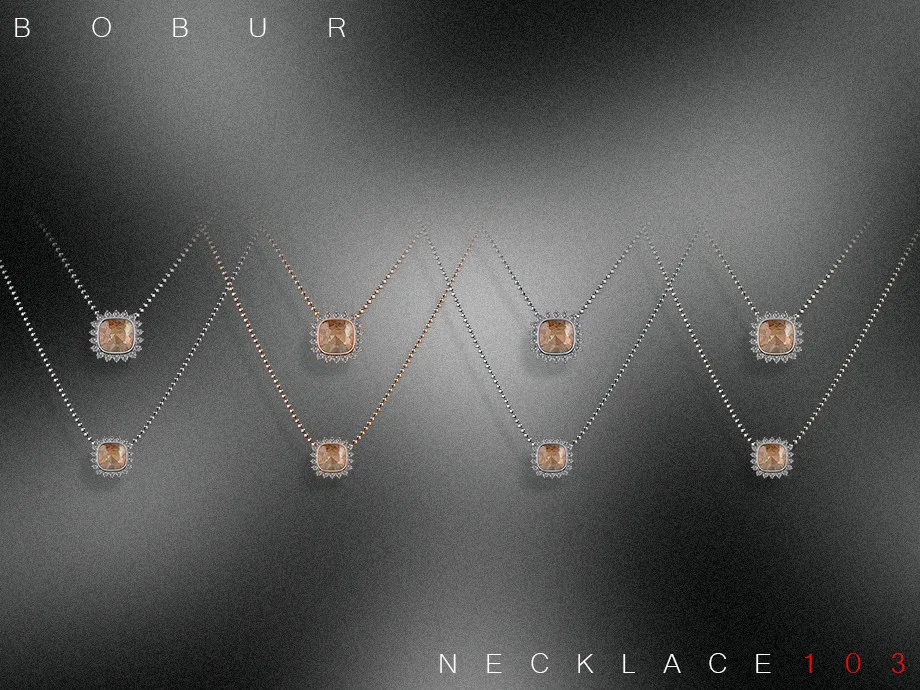 Double necklace with gems