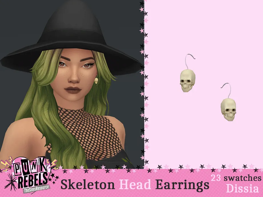 Skeleton Head Earrings
