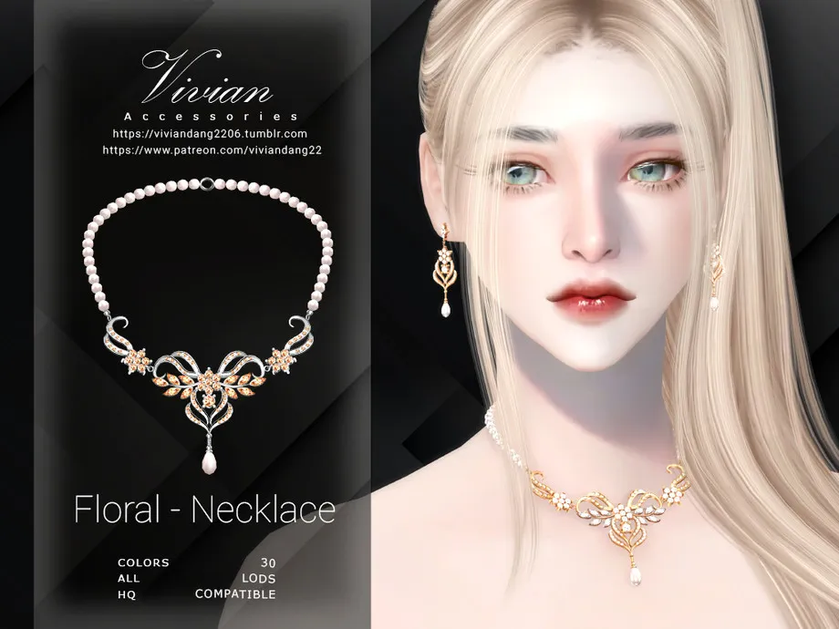 Floral Leaf - Necklace