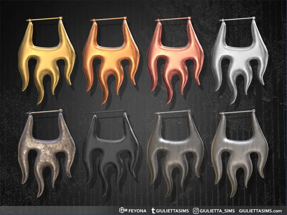 Punk Rebels - Flame Hoop Earrings