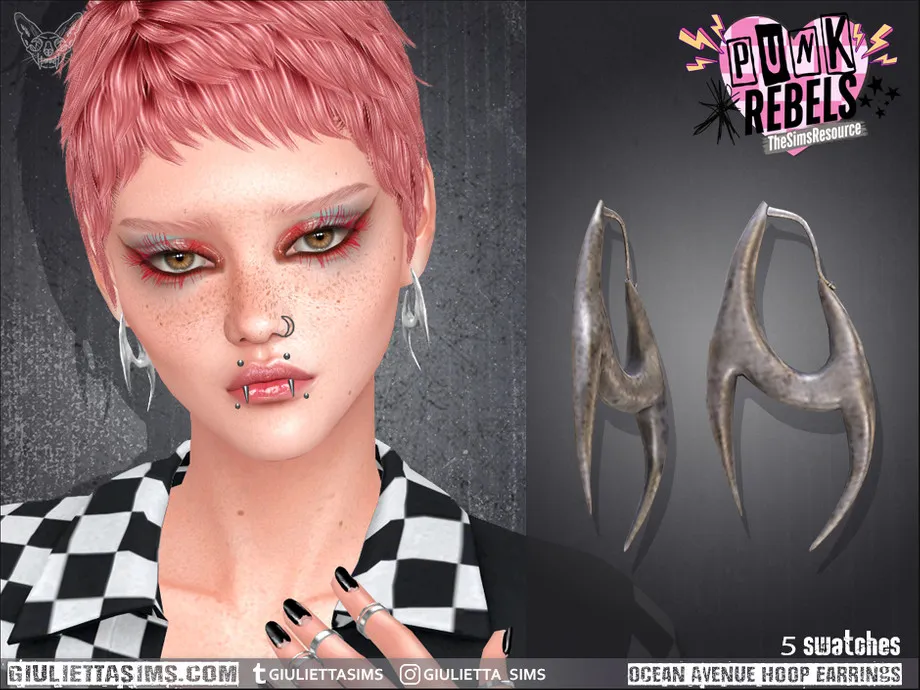 Punk Rebels - Ocean Avenue Hoop Earrings